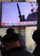 News on another N. Korean cruise missile launch A TV screen at Seoul Station, in the center of the capital, on Feb. 14, 2024, shows a report that North Korea fired several cruise missiles off the east coast the same day. The Joint Chiefs of Staff said it detected the missiles launched at around 9 a.m. into waters northeast of Wonsan on the east coast, without specifying the number of missiles. (Yonhap)/2024-02-14 15:37:46/ < 1980-2024 YONHAPNEWS AGENCY. 