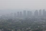 Ozone alert issued This photo shows a view of Seoul from Namsan Park on May 4, 2024, as an ozone alert was issued in 14 districts in Seoul. (Yonhap)\/2024-05-04 21:55:34\/ < 1980-2024 YONHAPNEWS AGENCY.