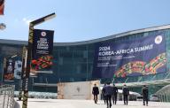 S. Korea-Africa summit imminent Seen here is the KINTEX convention center in Goyang, northwest of Seoul, on June 3, 2024, where the 2024 South Korea-Africa Summit will take place the following day. The leaders of 48 African nations will join the event. (Yonhap)/2024-06-03 14:42:04/ < 1980-2024 YONHAPNEWS AGENCY. 